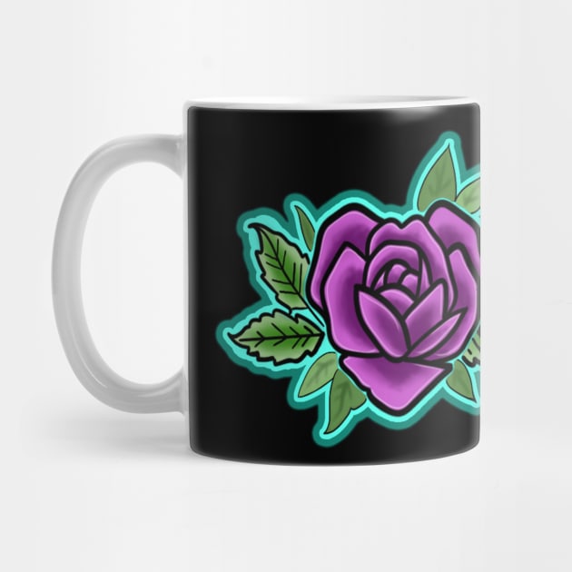 purple heart shaped rose by Squatchyink